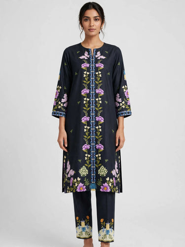 Midnight Bloom  Lawn 2-Piece