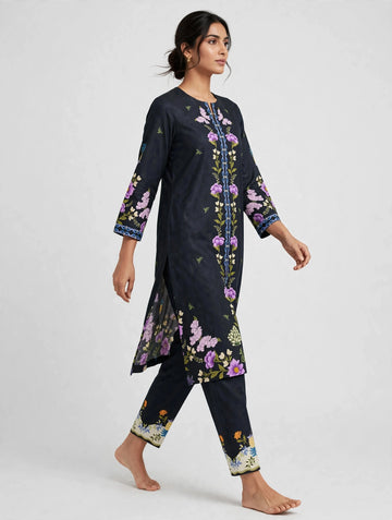 Midnight Bloom  Lawn 2-Piece