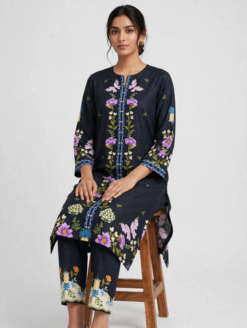 Midnight Bloom  Lawn 2-Piece