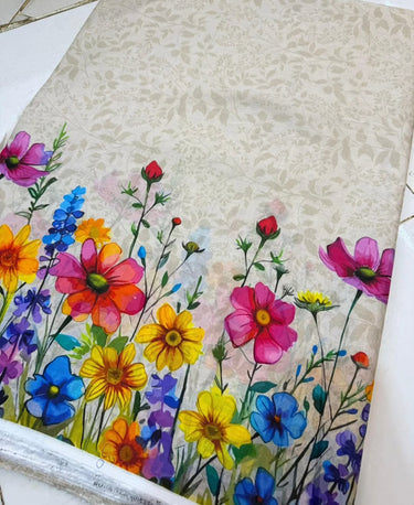 Beige Garden Bloom Printed 2-Piece Set*