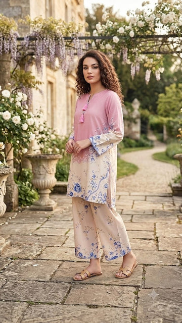 Powder pink 2 piece co-ard set