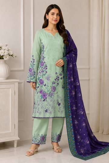 Elegance Mint Floral 3-Piece