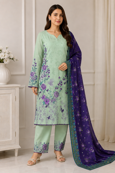 Elegance Mint Floral 3-Piece