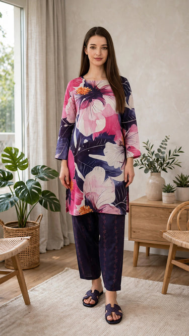 Violet Dusk floral co-ard set 2-piece